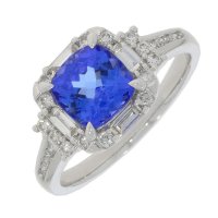 Guest and Philips - 50pt Dia/Tanz Set, White Gold - 18ct Diamond and Tanzanite Ring 18RIDG87858