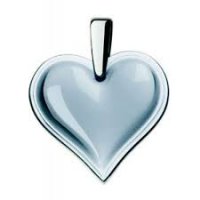 Lalique - SS Ocean, Glass/Crystal Heart Pendant 10049200