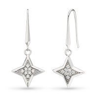 Kit Heath - Revival Astoria, Sterling Silver Star Drop Earrings 50412CZ