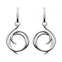 Kit Heath - Twine Helix, Sterling Silver Drop Earrings