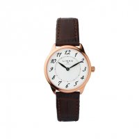 Links of London - Narrative, Rose Gold Vermeil and Leather Strap Watch - 6010-2167