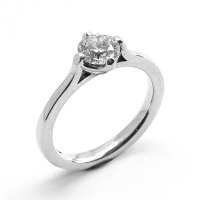 Solitaire Ring, Diamond Set in 18ct. white Gold