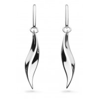 Kit Heath - Bevel Edge, Silver Drop Earrings 6174HP021