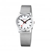 Mondaine - Simply Elegant, Stainless Steel/Tungsten - Crystal/Glass - Quartz Watch, Size 36mm