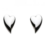 Kit Heath - Lust, Sterling Silver, Heart Stud Earrings 40FTHP