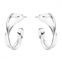Georg Jensen - Infinity, Sterling Silver Samll Earhoops earrings 3539283