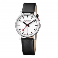 Mondaine - Gents, Stainless Steel and Black Leather Watch - A468-30352-11SBB