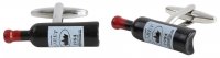 Dalaco - Red Wine Bottle, Stainless Steel Cufflinks 90-1574