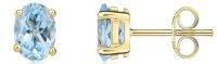 Guest and Philips - Aquamarine Set, Yellow Gold - 9ct Earrings 33-25-058