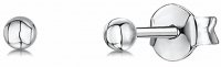 Jools - Sterling Silver - Silver Ball Stud Earrings, Size 2mm HBE2-BALL-W