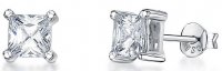 Jools - Cubic Zirconia Set, Sterling Silver - stud earrings hbe5sq