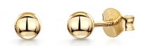 Jools - Ball, Yellow Gold Plated - Stud Earrings HBE4-BALLYG
