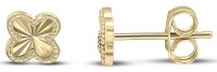 Guest and Philips - Yellow Gold 9ct Quatrefoil Earrings 10-01-366