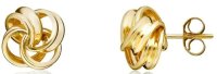 Guest and Philips - Yellow Gold 9ct Ribbon Loops Knot Earrings 10-01-315