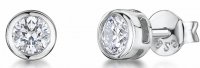 Jools - Cubic Zirconia Set, Sterling Silver - Stud Earrings, Size 4mm HBE2018