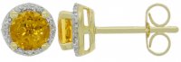 Guest and Philips - DIAMOND, Citrine Set, Yellow Gold - EARRINGS 09EASG85075