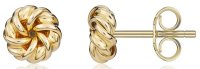 Guest and Philips - Ribbon Swirl, Yellow Gold 9ct Stud Earrings 10-01-173