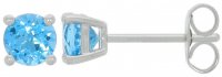 Guest and Philips - Topaz Set, White Gold - 9ct 2st BT Rnd 5mm 4 Claw Stud Earrings 09EASH86772