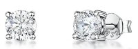 Jools - Cubic Zirconia Set, Sterling Silver - Stud Earrings, Size 3mm HBE3RD
