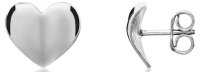 Guest and Philips - White Gold 9ct Heart Stud Earrings 10-06-248