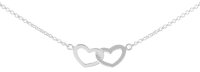Guest and Philips - Double Heart, Sterling Silver - Bracelet, Size 7.5" SJ22-7