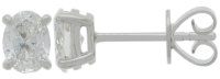 Guest and Philips - Lab Grown Diamond 0.80PTS, Set, Platinum - OVAL STUD EARRINGS PLEASD96309