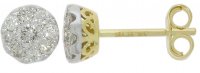 Guest and Philips - Diamond Set, Yellow Gold - White Gold - 9ct 50pt 18st D Rnd "1.75ct Look" Earrings 09EASD82467