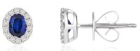 Guest and Philips - Sapphire Set, White Gold - 18ct Diamond Cluster Earrings 03-11-034