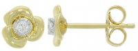 Guest and Philips - Diamond Set, Yellow Gold - White Gold - 9ct 7pt 2st Dia Flower Stud Earrings 09EASD81948