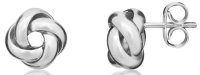 Guest and Philips - White Gold 9ct Knot Earrings 10-06-217