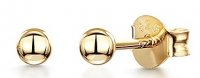 Jools - Yellow Gold Plated Earrings HBE3-BALL-YG