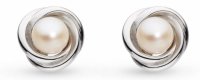 Kit Heath - Bevel Trilogy, FW Pearl Set, Rhodium Plated - Stud Earrings 3160FP