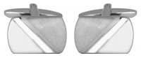 Dalaco - Stainless Steel Diagonal Brushed Cufflinks 90-1129