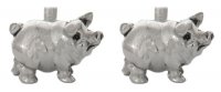 Dalaco - Rhodium Plated Pig Cufflinks  90-1240