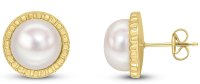 Guest and Philips - Pearl Set, Yellow Gold - 9ct FWP Earrings, Size 9mm 33-27-222