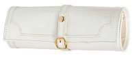 Guest and Philips - White Patent, Faux Leather - Jewel Roll, Size 20x7x7cm 5337