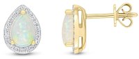 Guest and Philips - Opal Set, Yellow Gold - 18ct Dia Cluster Earrings 03-16-151