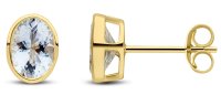 Guest and Philips - Aquamarine Set, Yellow Gold - 9ct Earstuds 33-25-128