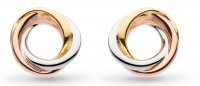 Kit Heath - Bevel Trilogy, Rose Gold Plated Stud Earrings 4169GRG