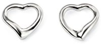 Gecko - Sterling Silver Open Heart Stud Earrings E2102