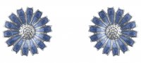 Georg Jensen - Daisy, Sterling Silver - Enamel - Earstud, Size 11mm 20001544