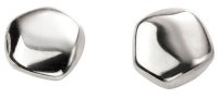 Gecko - Sterling Silver Organic Pebble Stud Earrings E5759