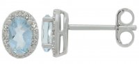 Guest and Philips - AQUAMARINE, Diamond Set, White Gold - EARRINGS 09EASG83858