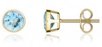 Guest and Philips - Blue Topaz Set, Yellow Gold - Stud Earrings - 33-31-015