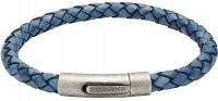 Unique - Stainless Steel - Leather - Bracelet, Size 23cm B370AB-23CM