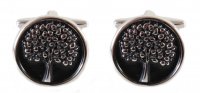 Dalaco - Rhodium Plated Tree Cufflinks 90-0108