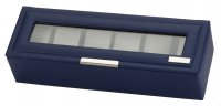 Guest and Philips - Navy, Faux Leather - Watch Box, Size 30x10x7.5cm 1583