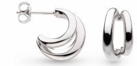 Kit Heath - Bevel Cirque, Sterling Silver Dbl Semi Hoop Earrings 61886RP