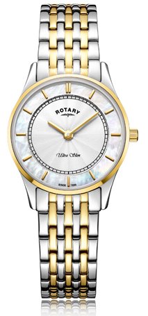 Rotary - Ultra Slim, Stainless Steel/Tungsten Quartz Watch