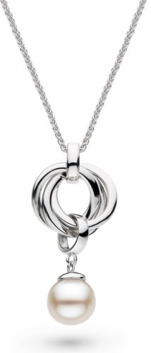 Kit Heath - Bevel, Pearl Set, Rhodium Plated - Trilogy Necklace, Size 18